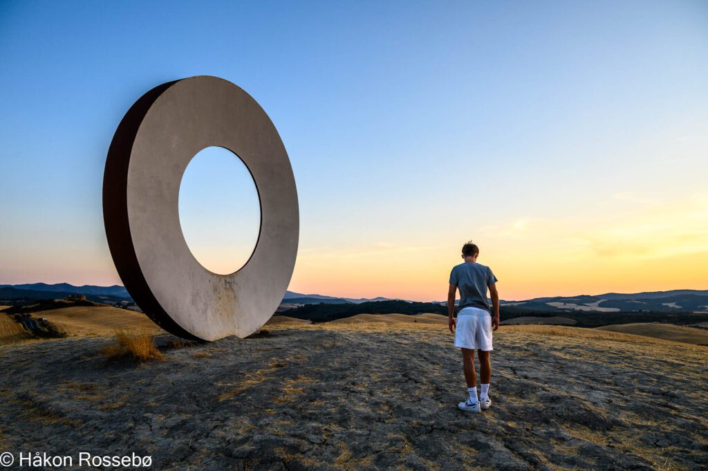 Italia Toscana landskap, kveld, monument