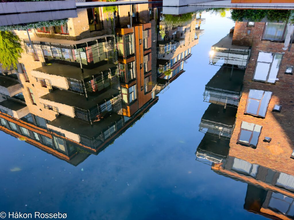 Bystranda Blå i Kristiansand, Tangen, Arkitektur foto, vannspeil