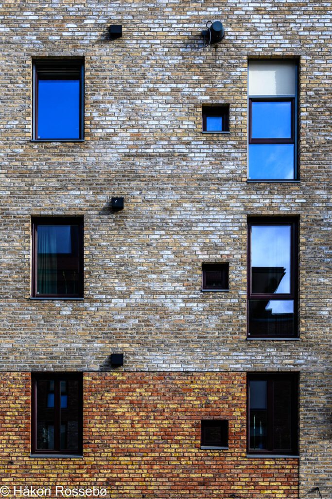 Bystranda Blå i Kristiansand, Tangen, Arkitektur foto, fasade